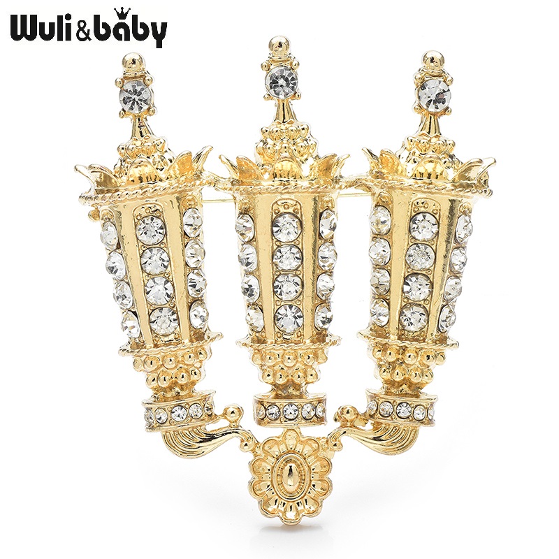 Candle Supplies Luxury - Wuli & Baby-女性のための豪華なラインストーンブローチ,魅力的なライト,パーティーオフィスブローチ,ユニセックスギフト