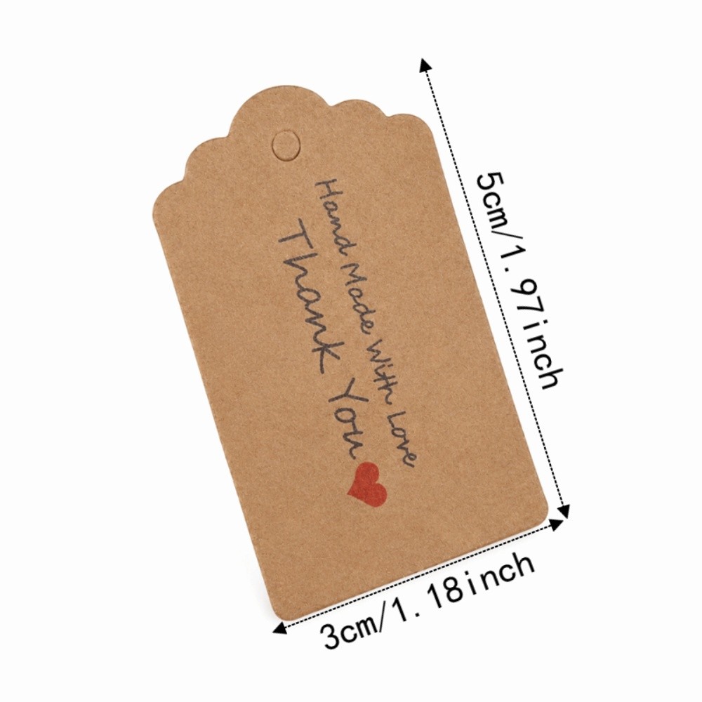 100 個手作りクラフト紙ハングタグブラウンカラー 5 ×  - Kraft Hang Tag のレビューと価格
