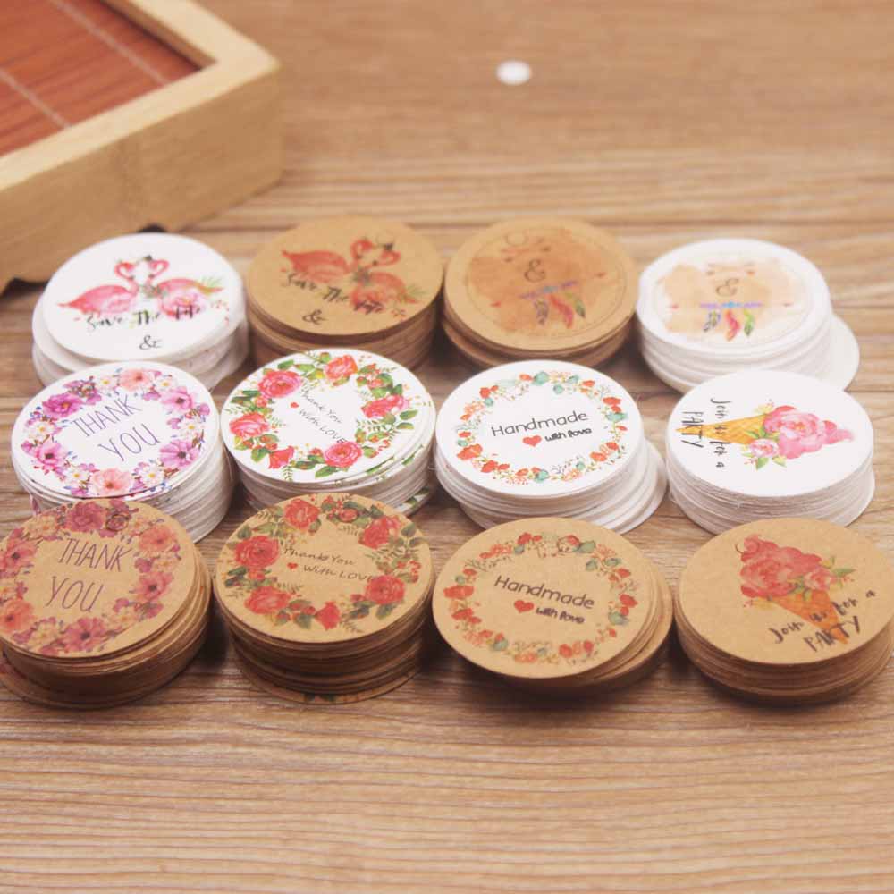 クラフト紙ラベル,3cm,100g,ギフト,クッキー,結婚式 - Kraft Hang Tag のレビューと価格