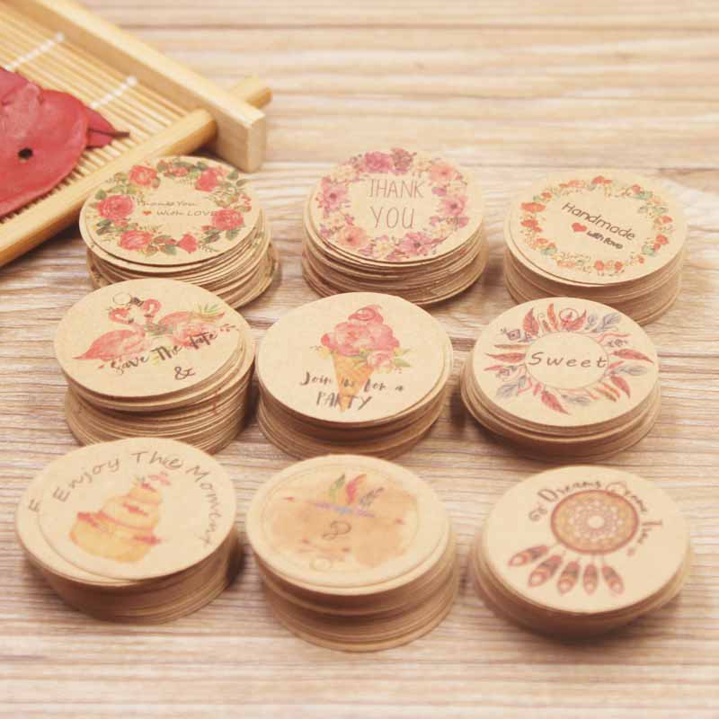 クラフト紙ラベル,3cm,100g,ギフト,クッキー,結婚式 - Kraft Hang Tag のレビューと価格
