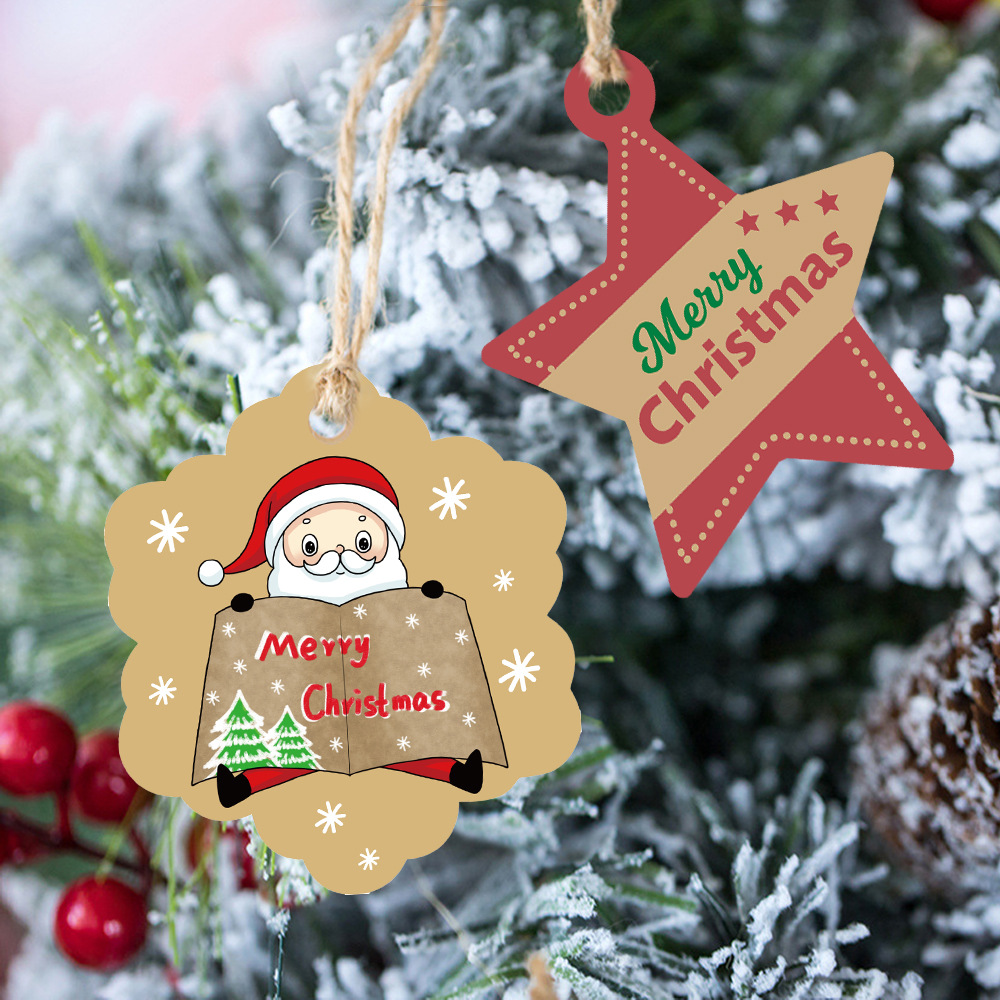 メリークリスマスクラフト紙カードラベル、DIYハングタグ、s - Kraft Hang Tag のレビューと価格