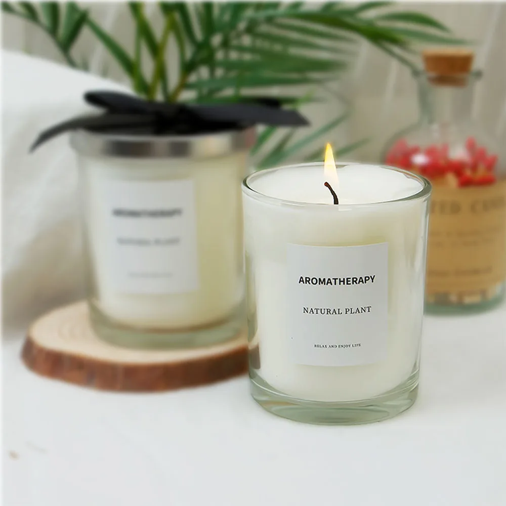高級ガラスキャンドルジャーブラックホワイトガラスキャンドルホ - Candle Supplies Luxury のレビューと価格
