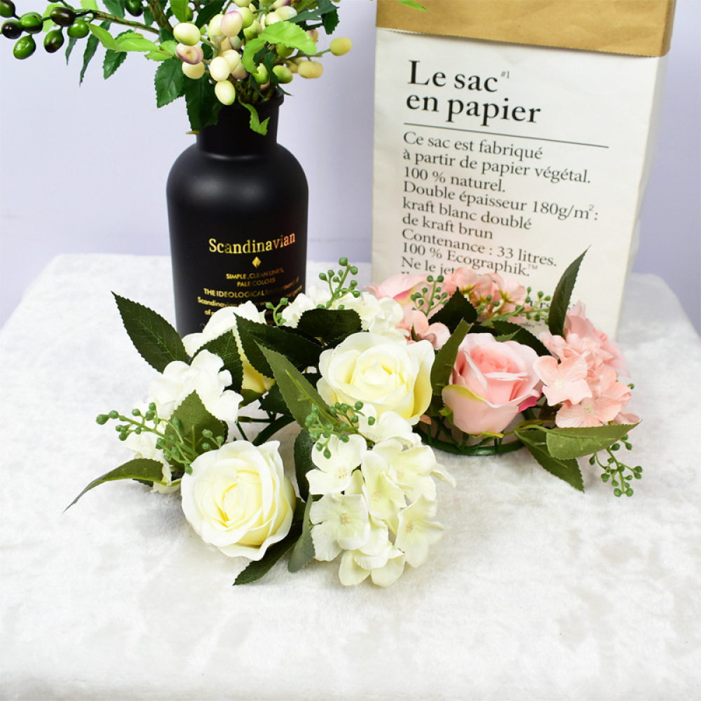 リアルなバラのガーランド 花飾り 高級ウェディングテーブルセ - Candle Supplies Luxury のレビューと価格